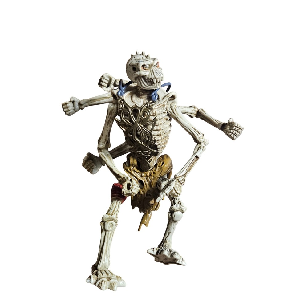 Vintage 1994 Playmates Skeleton Warriors Aracula Action Figure 6" Armed Skeleton